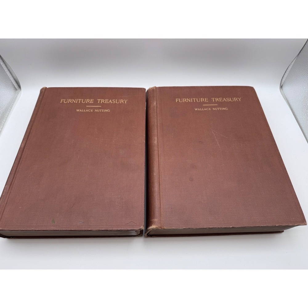1928 Orignal Furniture Treasury Vol 1 & 2 Wallace Nutting Original Hardcover Set